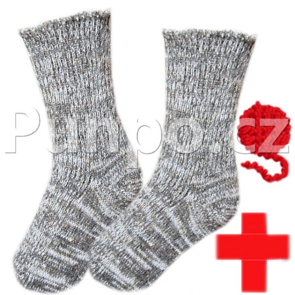 Zdravotní ponožky - VLNA > varianta šedá MELÍR > 38-39