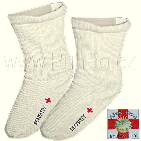 Diabetické ponožky - DIA aloe vera - pružné > varianta HNĚDÁ > 46-48