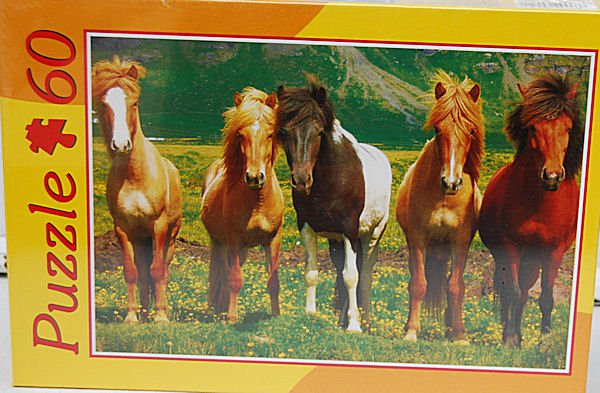 PUZZLE pucle pazl skládačka > varianta ISLAND PONYS