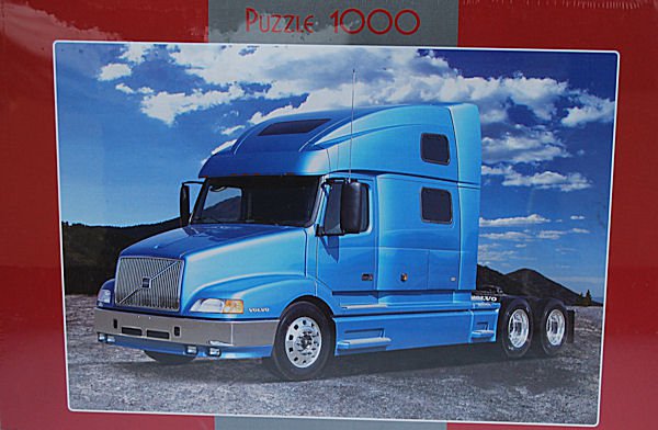 PUZZLE pucle pazl skládačka > varianta MODRÝ TAHAČ