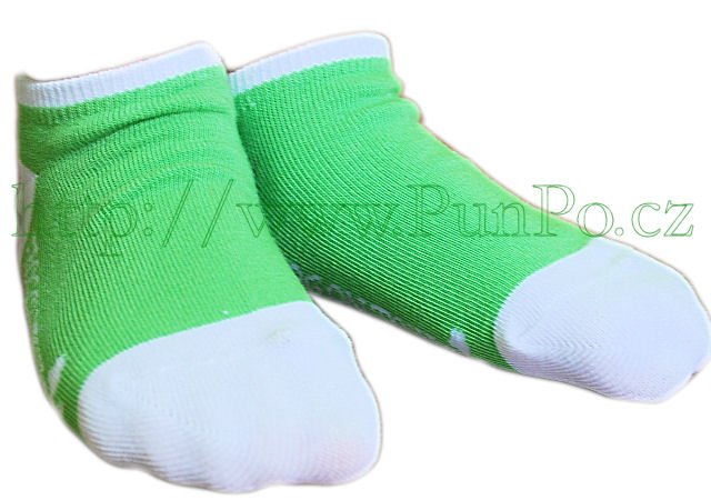 KOTNÍKOVÉ ponožky s 3D vzorem - 3 páry > varianta M E N T O L žába > 19-22