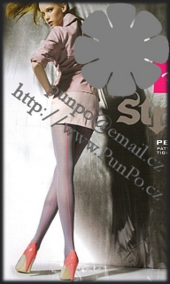 Vzorované punčocháče tzv.!BOKOVKY ! > varianta LIGHT GREY > 4 (40, 42, 44, M-L, L)