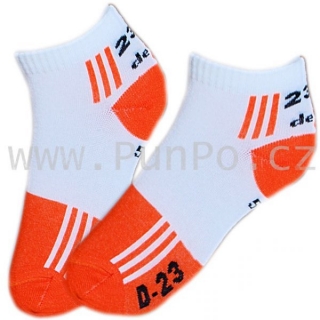 ponožky zkrácené - krátké  3D efekt > varianta S M E T A N A (špička oranž) > 23-25