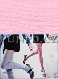 Letní vzorované punčochy - BOKOVKY - 3D efekt > varianta DUSTY ROSE > 2 (36-38,  S-M)