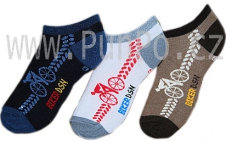 Kotníkové CYKLO - krátké ponožky 3pack > varianta M O D R Á mix > 26-28