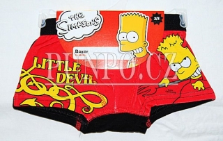 Chlapecké boxerky  - Bart Simpsons > varianta ČERVENÁ > 122