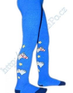Klasické punčocháče SE VZOREM > varianta M O D R Á > 86-92