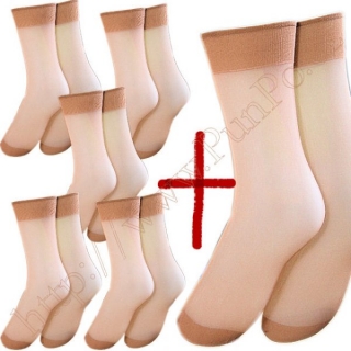 Letní ponožky - 5 párů + 1 zdarma > varianta T Ě L O V Á > UNI dámská