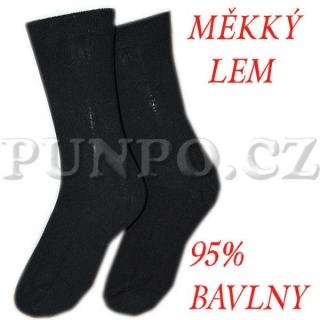 KLASICKÉ ponožky - 1 pár s elastanem > varianta ČERNÁ > 39-42