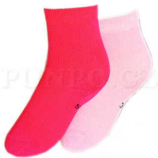 KLASICKÉ ponožky - 2 páry > varianta MALINA + STARORŮŽ > 23-25