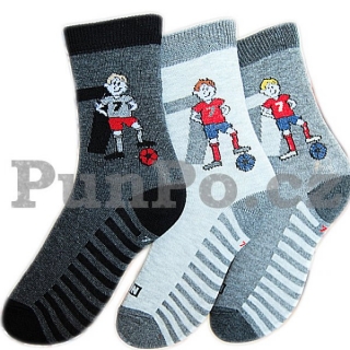 Klasické ponožky - 3 páry > varianta Š E D Á mix > 23-25