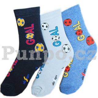 KLASICKÉ ponožky - 3 páry > varianta M O D R Á mix > 32-34