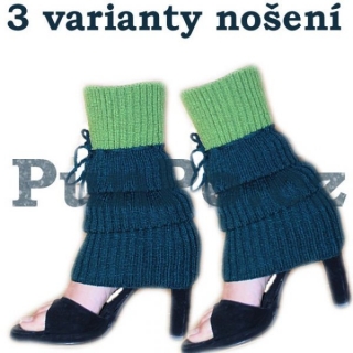 efektní návleky  - 3v1 > varianta Z E L E N Á > UNI dámská (od 134 dětské)