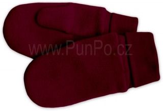 Dětské palcové rukavice > varianta BORDO > vel. 7 - 10 let