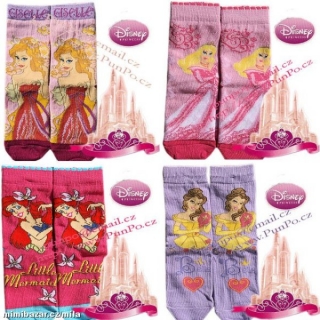 Dívčí licenční ponožky - FOUR PRINCESS > varianta RŮŽOVÁ (pravý horní roh) > 20-25