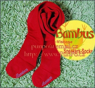 Punčocháče - z BAMBUSu > varianta ČERVENÁ > 62-68