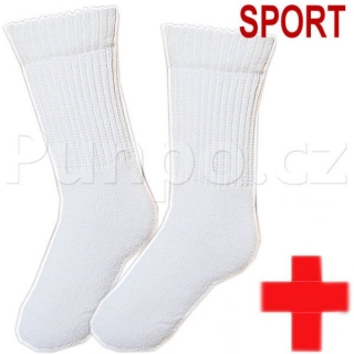 Zdravotní ponožky - TEPLÉ - SPORT > varianta BÍLÁ > 43-46